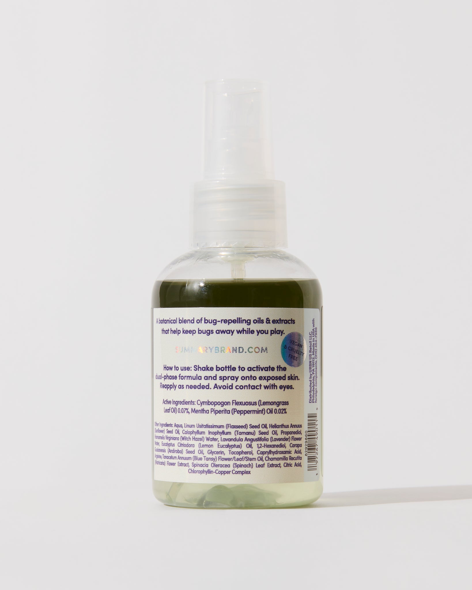 Summary Summary Botanical Bug Spray label